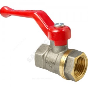 Кран шаровой латунь никель 11Б27фт1М Ду 15 Ру40 ВР полнопроходной рычаг VALFEX VF.214.NR1.012