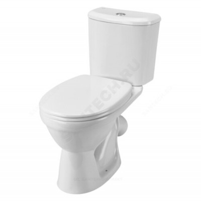 Унитаз-компакт Бореаль белый нижний подвод косой выпуск 2/реж дюропласт микролифт Santek 1.WH30.2.146