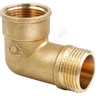 Угольник латунь переходной Ду 25 (1") ВР/НР VALFEX VF.092.L.100