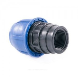 Муфта компрессионная ПЭ ВР Дн 63х1 1/2" Ру10 RTP (РосТурПласт) 18328