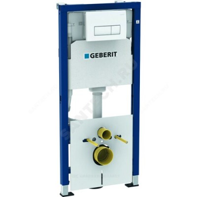 Инсталляция для подвесного унитаза Duofix с кнопкой смыва Delta 51 альпийский белый Geberit 458.128.11.1