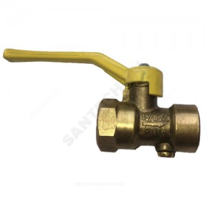 Кран для манометра шаровой латунь 11Б27п10 Ду 15 Ру16 ВР G1/2"-М20х1,5 с рукояткой без фланца для газа ВИПРА КШМ-05.00.000