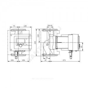 Насос циркуляционный с мокрым ротором для ГВС Stratos MAXO-Z 40/0,5-8 PN6/10 1х230В/50 Гц Wilo 2164674