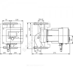 Насос циркуляционный с мокрым ротором для ГВС Stratos MAXO-Z 40/0,5-8 PN16 1х230В/50 Гц Wilo 2186315