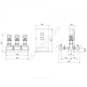 Установка пожаротушения Hydro MX-A 2/1 CR32-5 Grundfos 99788915