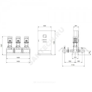 Установка пожаротушения Hydro MX-A 2/1 CR15-5 Grundfos 99788899