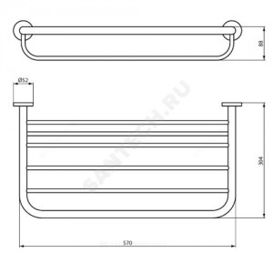 Полка для полотенец подвесная IOM Ideal Standard A9106AA .