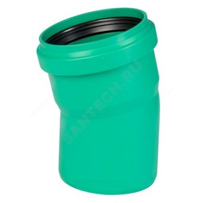 Отвод PP-MD зелёный KG2000 KG2000B Дн 400х15гр б/нап в/к Ostendorf 771900