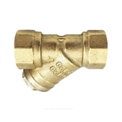 Фильтр сетчатый Y-образный латунь Ду 25 Ру20 G1" ВР ФС со сливной пробкой