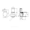 Унитаз без бачка CONNECT AIR AquaBlade горизонт/выпуск без сиденья Ideal Standard E009701.