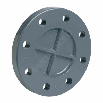 Заглушка ПВХ серый Дн 225 Ру10/16 фланцевая EFFAST RDRFCD2250