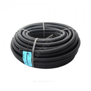 Шланг гофрированный для PE-X Дн 25 для трубы Дн 16 черный бухта 50м TECK Uponor 1012860