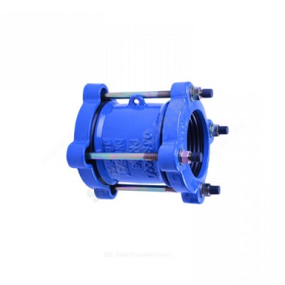 Муфта чугун соединительная Ду 100 (Дн 108-128) Ру16 L=150мм ДРК