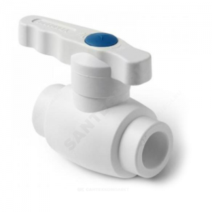 Кран PP-R шаровой белый внутренняя пайка Дн 20 RTP (РосТурПласт) 10571