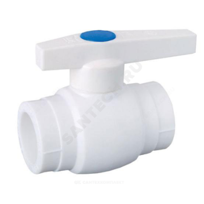 Кран PP-R шаровой белый внутренняя пайка Дн 20 RTP (РосТурПласт) 10571