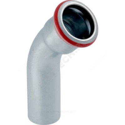 Отвод сталь углеродистая 45гр Дн 54 пресс/труба Mapress Geberit 23708