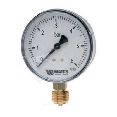 Манометр F+R200 радиальный Дк80мм 0-6 бар G1/2" Watts 10007790
