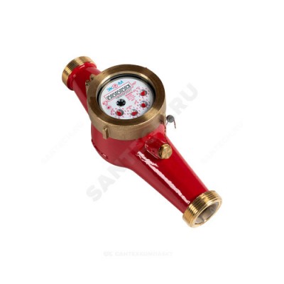 Счётчик г/в и х/в крыльчатый многоструйный Ду 50 Ру16 90С L=300мм резьба В/К ЭКОМЕРА