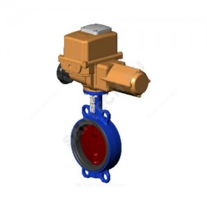 Затвор дисковый поворотный чугун VPI4448-B24EP Ду 100 Ру16 межфл с эл/приводом BERNARD 230В диск чугун манжета EPDM Tecofi VPI4448-B24EP0100