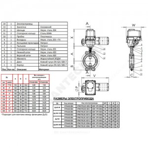 Затвор дисковый поворотный чугун VPI4448-B24EP Ду 100 Ру16 межфл с эл/приводом BERNARD 230В диск чугун манжета EPDM Tecofi VPI4448-B24EP0100
