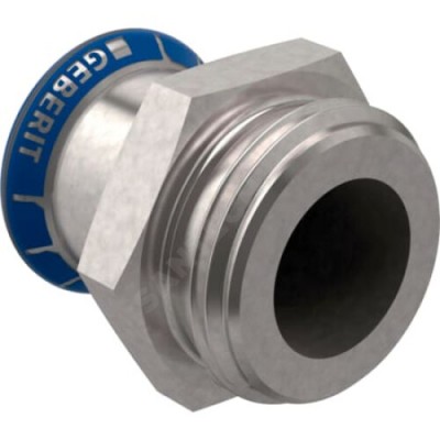 Муфта сталь нерж Дн 42х1 3/4" G пресс/НР Mapress Geberit 31736