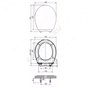 Сиденье для унитаза Серия К розовое полипропилен универсальное Орио К-03