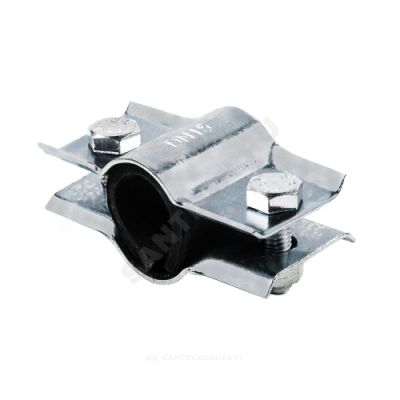 Хомут ремонтный двухсторонний сталь оц Ду 20 (Дн 25-26.8) L=40мм ККАЗ