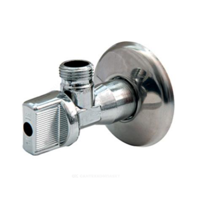 Кран шаровой латунный бытовой хром угловой R613 G1/2" Ру8 НР Giacomini R613X003