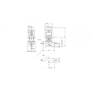Насос ин-лайн с сухим ротором TP 100-250/4-A-F-A-BAQE PN16 3х380-415/660-690В/50 Гц Grundfos 96109290