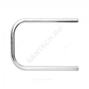 Полотенцесушитель водяной нерж сталь П-образный Ду 25 (1") НР 500х400мм боковое подключение б/к Элит-Металл ВЭК-01-08