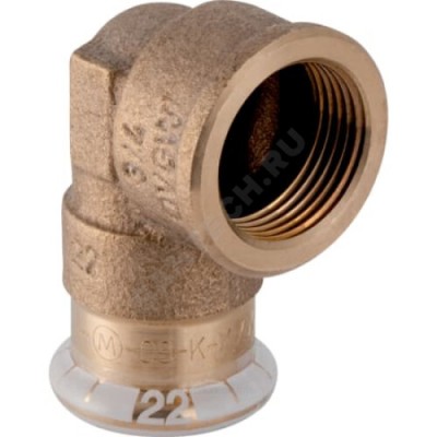 Угольник бронза 90гр Дн 12х3/8" пресс/ВР Mapress Geberit 63860