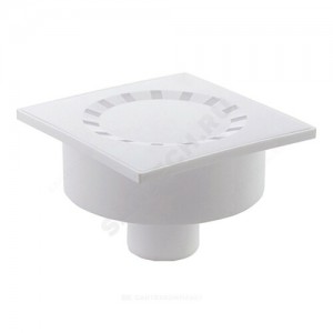 Трап нерегулируемый с "сухим" затвором Дн 50 с пластиковой решёткой 150х150мм вертикальный выпуск Ostendorf 904048