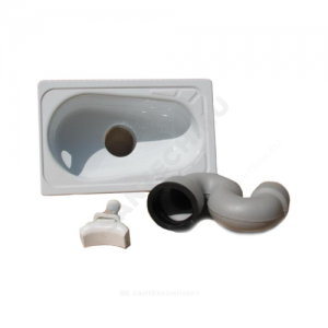 Чаша Генуя сталь с центральным сливом в комплекте с сифоном и водорассекателем Сантэкс (Гомель)