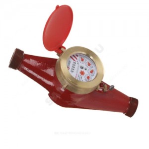 Счётчик г/в и х/в крыльчатый многоструйный Ду 15 Ру16 90С L=110мм резьба импульсный В/К СВКМ-(И) GERRIDA