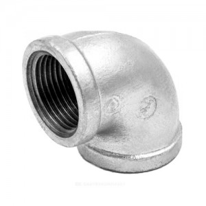 Угольник проходной чугун оц Ду 15 (1/2") ВР/ВР Fittex PLUS