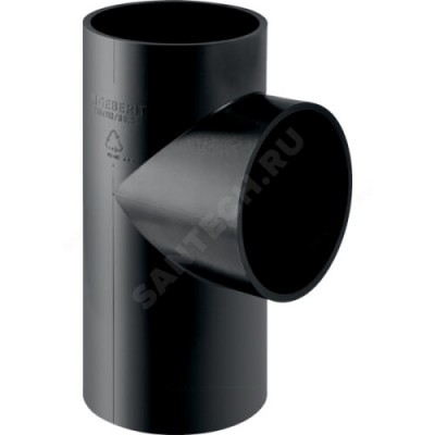 Тройник ПНД Дн 90х40х88,5гр Geberit 366.159.16.1