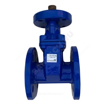 Задвижка чугун 30ч939р аналог МЗВ обрезиненный клин Ду 80 Ру10/16 фл под эл/привод Китай