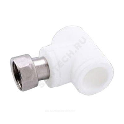Тройник PP-R комбинированный белый с накидной гайкой Дн 25х1/2" VALFEX 10140225