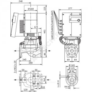 Насос ин-лайн с сухим ротором STRATOS GIGA 50/1-50/4,5-R1 PN16 3х400В/50 Гц Wilo 2170175