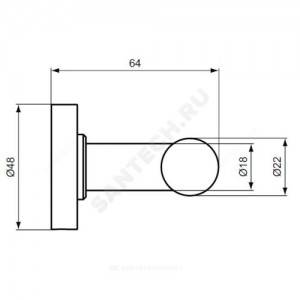 Крючок для одежды двойной IOM Ideal Standard A9116AA .