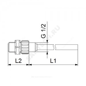 Клапан инжекционный L=100 мм Ру16 PP/EPDM для дозировочного насоса Grundfos 95730908