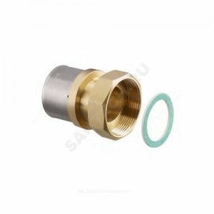 Муфта МП бронза/нерж пресс Дн 26х3,0х3/4" с накидной гайкой Cofit P Oventrop 1512146