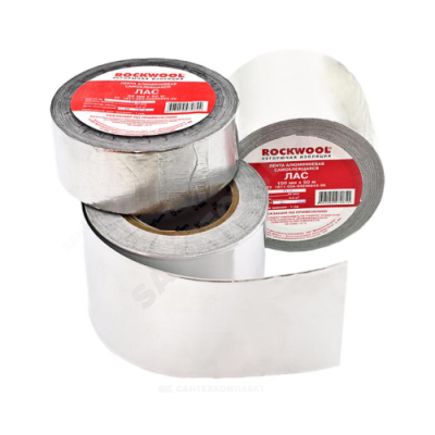 Лента алюминиевая ЛАС 75мм х 50м самоклеящаяся ROCKWOOL 68629