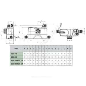 Установка канализационная GENIX 110 DAB 60165319