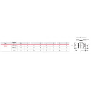 Кран шаровой латунь хром R251P Ду 15 Ру42 ВР/нак. гайка бабочка Giacomini R251PX002