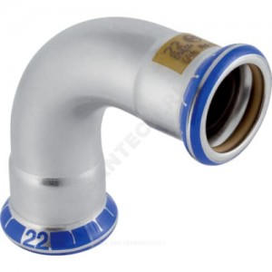 Отвод сталь нерж 90гр Дн 108 пресс для газоснабжения Mapress Geberit 34443