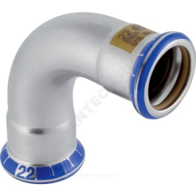 Отвод сталь нерж 90гр Дн 28 пресс для газоснабжения Mapress Geberit 34003