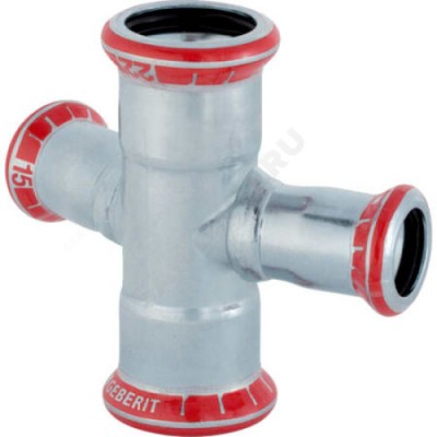 Крестовина сталь углеродистая Дн 15х15 пресс с уступом Mapress Geberit 21504