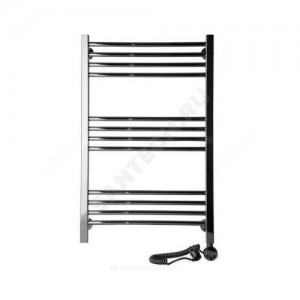 Полотенцесушитель электрический нерж сталь Лесенка 400х800мм 12П ТЭН справа Богема-Люкс Элит-Металл Э-37-04