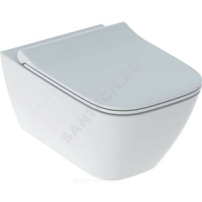 Унитаз подвесной Smyle Square горизонт/выпуск дюропласт Soft close Geberit 500.685.01.1